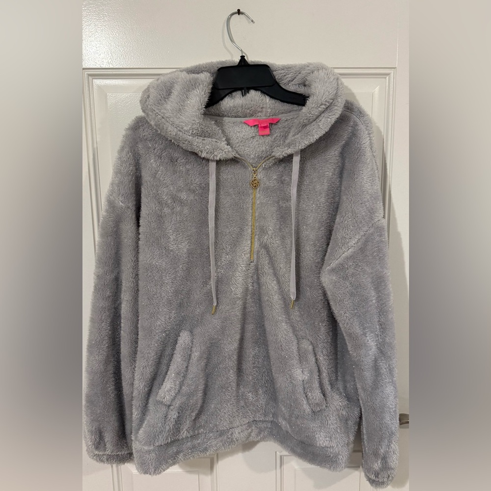 Lilly Pulitzer Gray Fleece Hoodie
